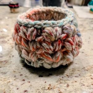 Handcrafted Multicolor Crochet Basket